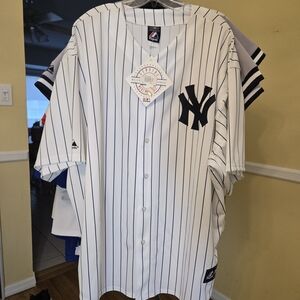 NWT Majestic Genuine Merch New York Yankees Pinstripe Baseball Jersey 4X